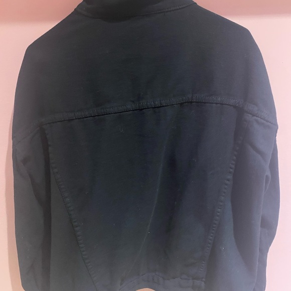 Women’s oversized black denim jacket - Picture 2 of 2